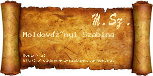 Moldoványi Szabina névjegykártya